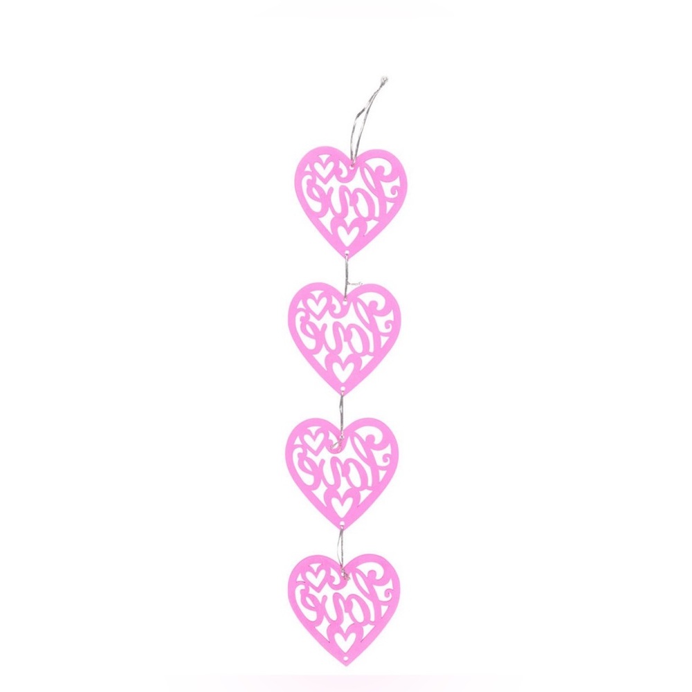 Pink Heart Hanging Decoration